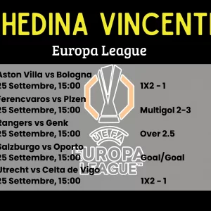 Schedina Vincente – Europa League 25 Settembre 2025