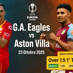 Pronostico Europa League G.A. Eagles vs Aston Villa | Quote, Statistiche e Analisi Pre-Partita
