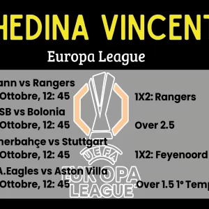 Schedina Vincente – Europa League 23 ottobre 2025